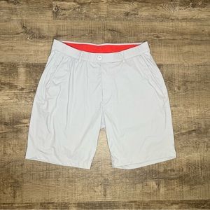Redvanly Mens Size Medium Light Gray Golf Performance Shorts